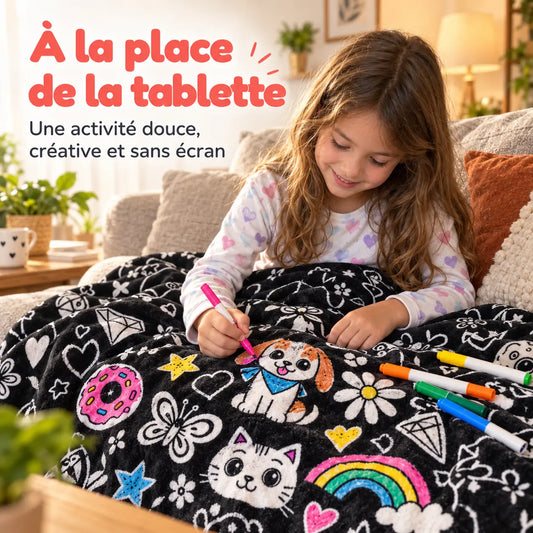 Plaidou™ — La couverture à colorier qui remplace les écrans