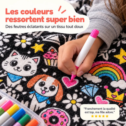 Plaidou™ — La couverture à colorier qui remplace les écrans